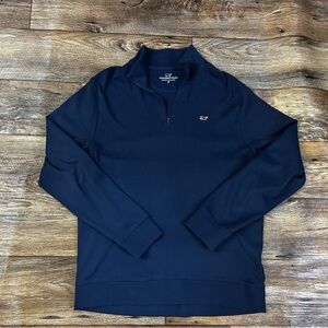 Vineyard Vines Men Half Zip Jacket Sweater Navy Blue Size Medium